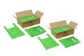 Degradable green shirt bag dog poo bags 1000 pcs. DepoDog